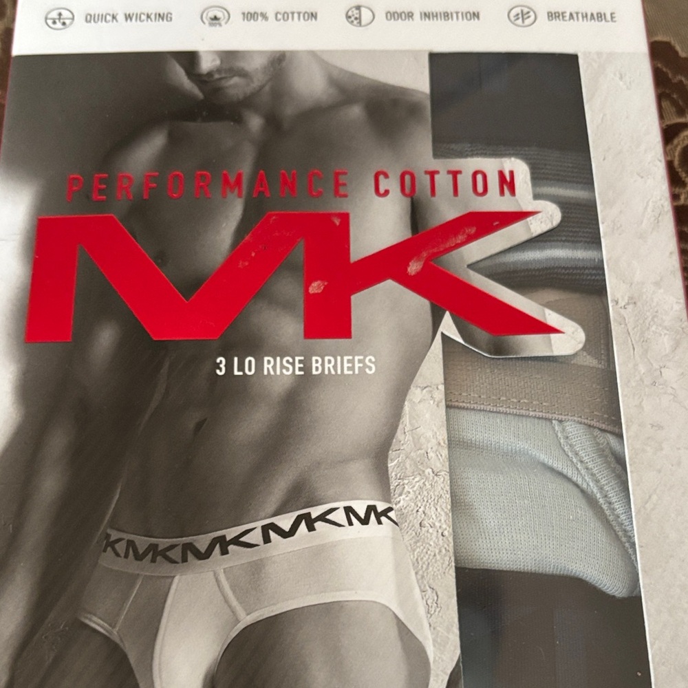 Briefs lo rise 3 pack Michael Kors mens size XL (40”-42”) new performance cotton